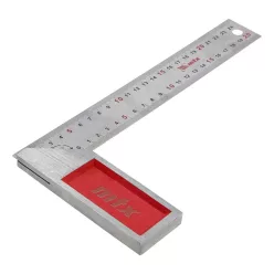 MTX 250 mm  acél derékszög mm/ Col beosztás, kétoldalas