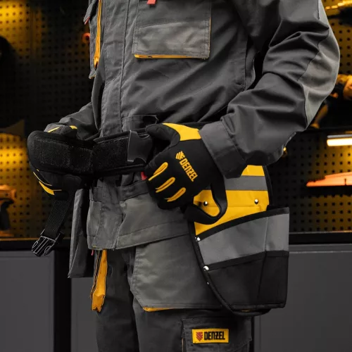 DENZEL 14 zsebes szerelőtáska, szerszámöv, kalapács, csavarozó tartóval Heavy Duty