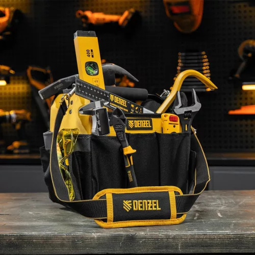 DENZEL 22 zsebes szerszámos táska, 260x240x300 mm, vállpánttal
