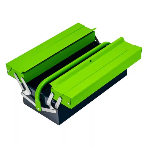 SIBRTEH hagyományos szerszámos láda, 430/200/160 mm, 3 rekesz, fém