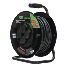 DENZEL 25 m 16 A IP44 hosszabbítótekercs, kábeldob, 4 aljzat, H05RR-F, 3G*1,5mm