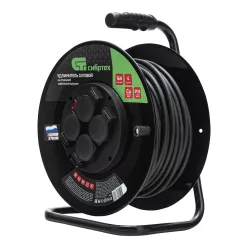   DENZEL 25 m 16 A IP44 hosszabbítótekercs, kábeldob, 4 aljzat, H05RR-F, 3G*1,5mm