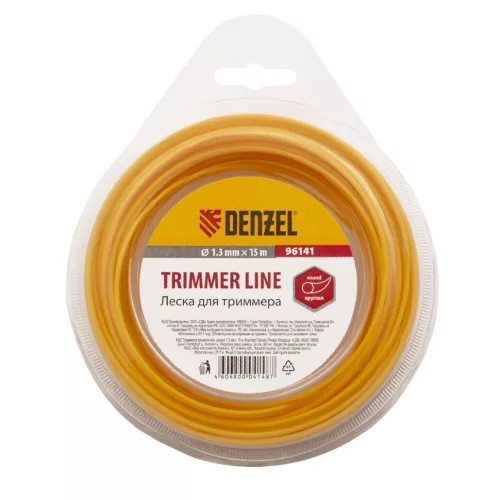 DENZEL 1.3 mm x 15 m kerek profil fűkasza damil