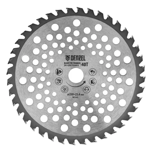 DENZEL 230x25,4mm fűrésztárcsa fűkaszához 40fogas keményfém lapkás