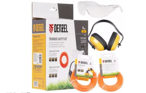 DENZEL 4 részes BASIC fűkasza védőeszköz csomag+ damil