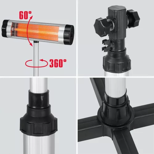 MTX 110- 180cm állítható tartóállvány kvarc teraszmelegítóhöz IQH-2000