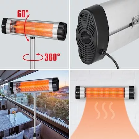 MTX 2000W infravörös quarz fűtőelem kültéri, 35m²termosztáttal IQH-2000