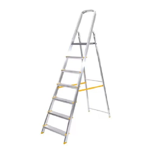 DENZEL 150kg 2m 7 lépcsős ALU megerősített létra -  Garázsvásár! -távtartó kötél elszakadt!