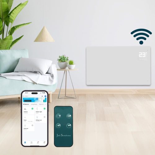 DENZEL 1000W norvég típusú elektromos panel, fűtőpanel, OptiPrime-1000, Wi-Fi, érintőképernyő, digitális termosztát 3év garancia