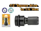 INGCO Dugókulcs adapter 1/2"->1/4" hex