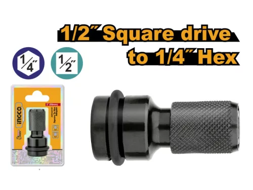 INGCO Dugókulcs adapter 1/2"->1/4" hex