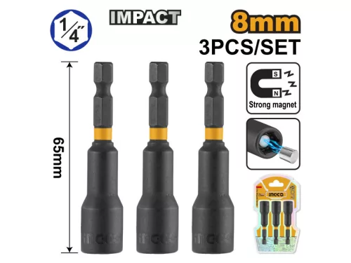 INGCO Impact csavarbehajtó 8 mm (3 db)
