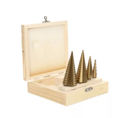 AWTOOLS lépcsős fúró szett, HSS-TiN 4-39mm 4db-os