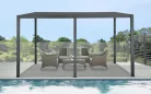 Riwall PRO RMBP 13x10 bioklimatikus pergola 4x3 m, dönthető lamellás tetővel, antracit