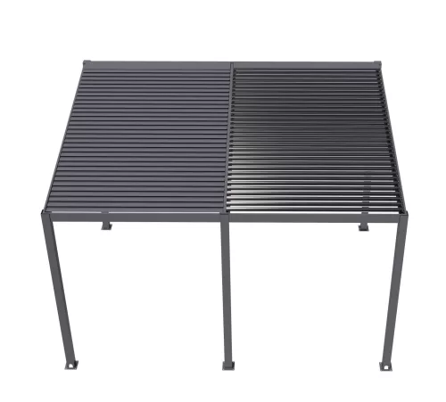 Riwall PRO RMBP 13x10 bioklimatikus pergola 4x3 m, dönthető lamellás tetővel, antracit