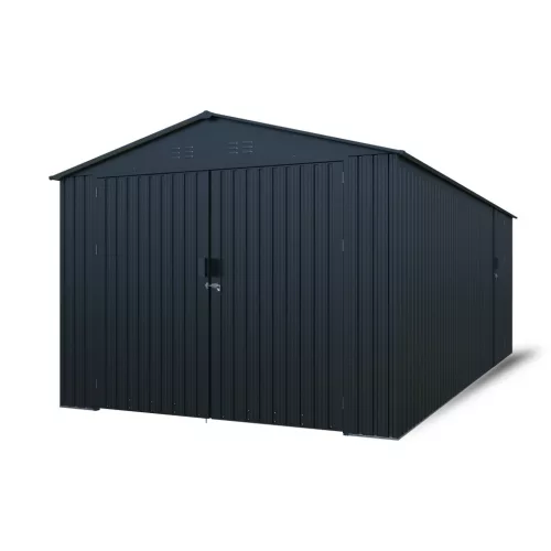 Riwall PRO RMCG 20x10 fém garázs 3x6 m, nyeregtetős, zárható, antracit, 17,11 m²