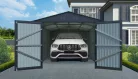Riwall PRO RMCG 20x10 fém garázs 3x6 m, nyeregtetős, zárható, antracit, 17,11 m²