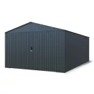 Riwall PRO RMCG 20x13 fém garázs 3,8x6 m, 22,18 m², nyeregtetős, zárható, antracit
