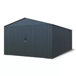   Riwall PRO RMCG 20x13 fém garázs 3,8x6 m, 22,18 m², nyeregtetős, zárható, antracit