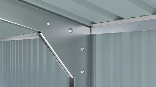 Riwall PRO RMCG 20x13 fém garázs 3,8x6 m, 22,18 m², nyeregtetős, zárható, antracit