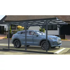   Riwall PRO RMCP 16x10 alumínium autóbeálló 5x3 m, antracit, polikarbonát tetővel