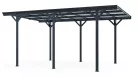Riwall PRO RMCP 16x10 alumínium autóbeálló 5x3 m, antracit, polikarbonát tetővel