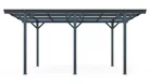 Riwall PRO RMCP 16x10 alumínium autóbeálló 5x3 m, antracit, polikarbonát tetővel