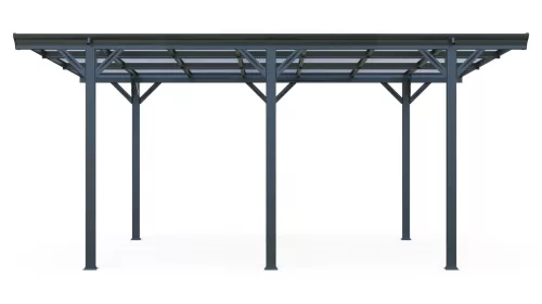 Riwall PRO RMCP 16x10 alumínium autóbeálló 5x3 m, antracit, polikarbonát tetővel