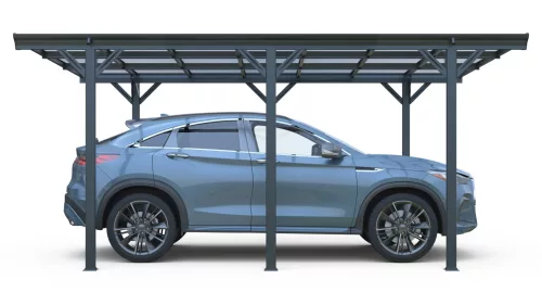 Riwall PRO RMCP 16x10 alumínium autóbeálló 5x3 m, antracit, polikarbonát tetővel