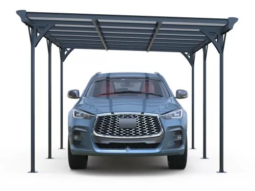 Riwall PRO RMCP 16x10 alumínium autóbeálló 5x3 m, antracit, polikarbonát tetővel