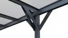 Riwall PRO RMCP 16x10 alumínium autóbeálló 5x3 m, antracit, polikarbonát tetővel