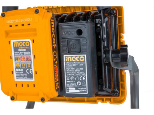 INGCO Akkus LED reflektor 1800 lm 20 V (1 x 2,0 Ah akku + töltő)