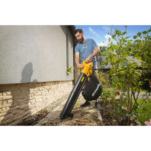 Riwall PRO REBV 3200 E elektromos lombszívó és lombfúvó 3200 W, 45 l zsák, 12:1 aprítás