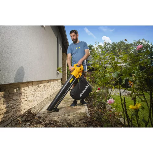 Riwall PRO REBV 3200 E elektromos lombszívó és lombfúvó 3200 W, 45 l zsák, 12:1 aprítás