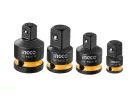 INGCO Dugókulcs adapter 4 részes 1/4"<-->3/8", 1/2"<-->3/8"