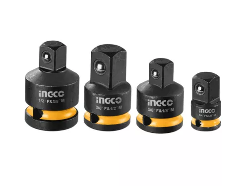 INGCO Dugókulcs adapter 4 részes 1/4"<-->3/8", 1/2"<-->3/8"