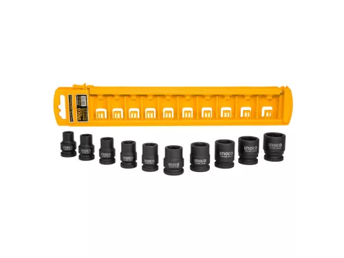 INGCO Gépi dugókulcs készlet 10 részes 1/2" 10-24 mm CrMo