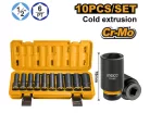 INGCO Gépi hosszú dugókulcs készlet 10 részes 1/2" 10-24 mm CrMo