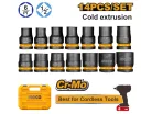 INGCO Gépi dugókulcs készlet 14 részes 1/2" 10-27 mm CrMo