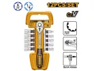 INGCO Dugókulcs készlet 12 részes 1/4" 5-14 mm CrV