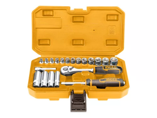 INGCO Dugókulcs készlet 20 részes 1/4" 4-14 mm CrV