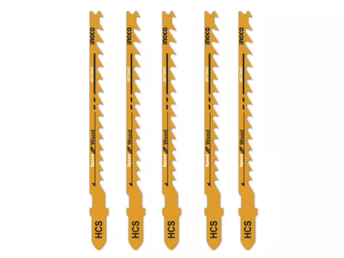 INGCO Dekopírfűrészlap fára 100/74 mm 6 TPI íves vágás HCS (5 db)