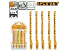 INGCO Dekopírfűrészlap fára 100/74 mm 6 TPI íves vágás HCS (5 db)