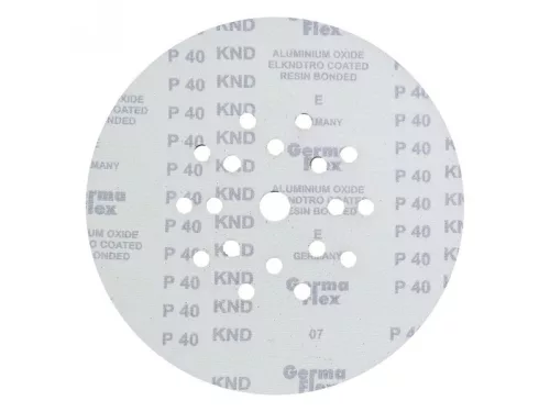 GERMAFLEX Tépőzáras fíbertárcsa 225 mm / P40 18+1 lyukas (5 db)