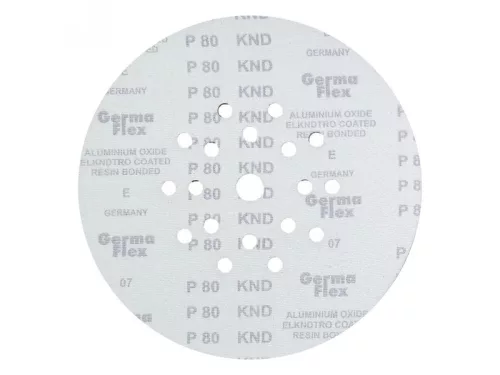 GERMAFLEX Tépőzáras fíbertárcsa 225 mm / P80 18+1 lyukas (5 db)