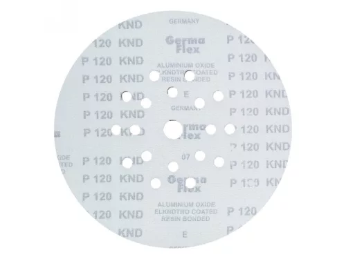 GERMAFLEX Tépőzáras fíbertárcsa 225 mm / P120 18+1 lyukas (5 db)