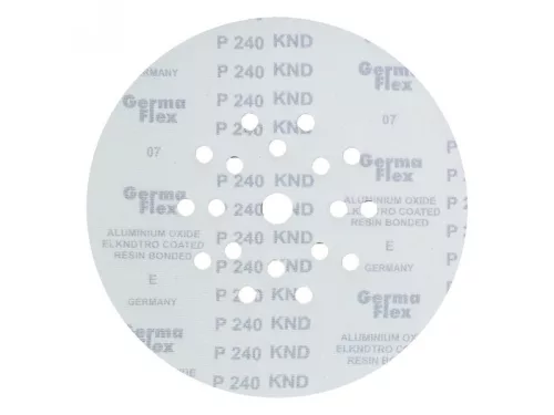 GERMAFLEX Tépőzáras fíbertárcsa 225 mm / P240 18+1 lyukas (5 db)