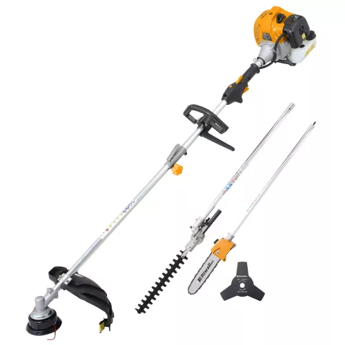 Riwall PRO RPMT 520 multifunkciós benzines fűkasza 4 az 1-ben, 52 cm³ – ágvágóval, sövényvágóval