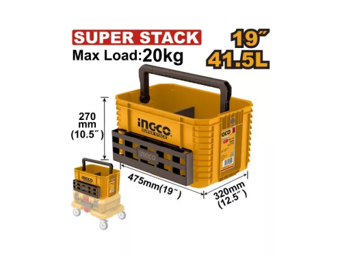 INGCO Nyitott szerszámosláda 475 x 320 x 270 mm SUPER STACK