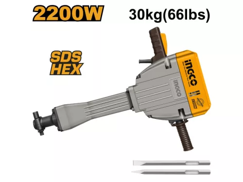 INGCO Bontókalapács 75 J 2200 W Hex